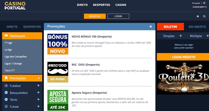 site de jogo online licenciados em Portugal