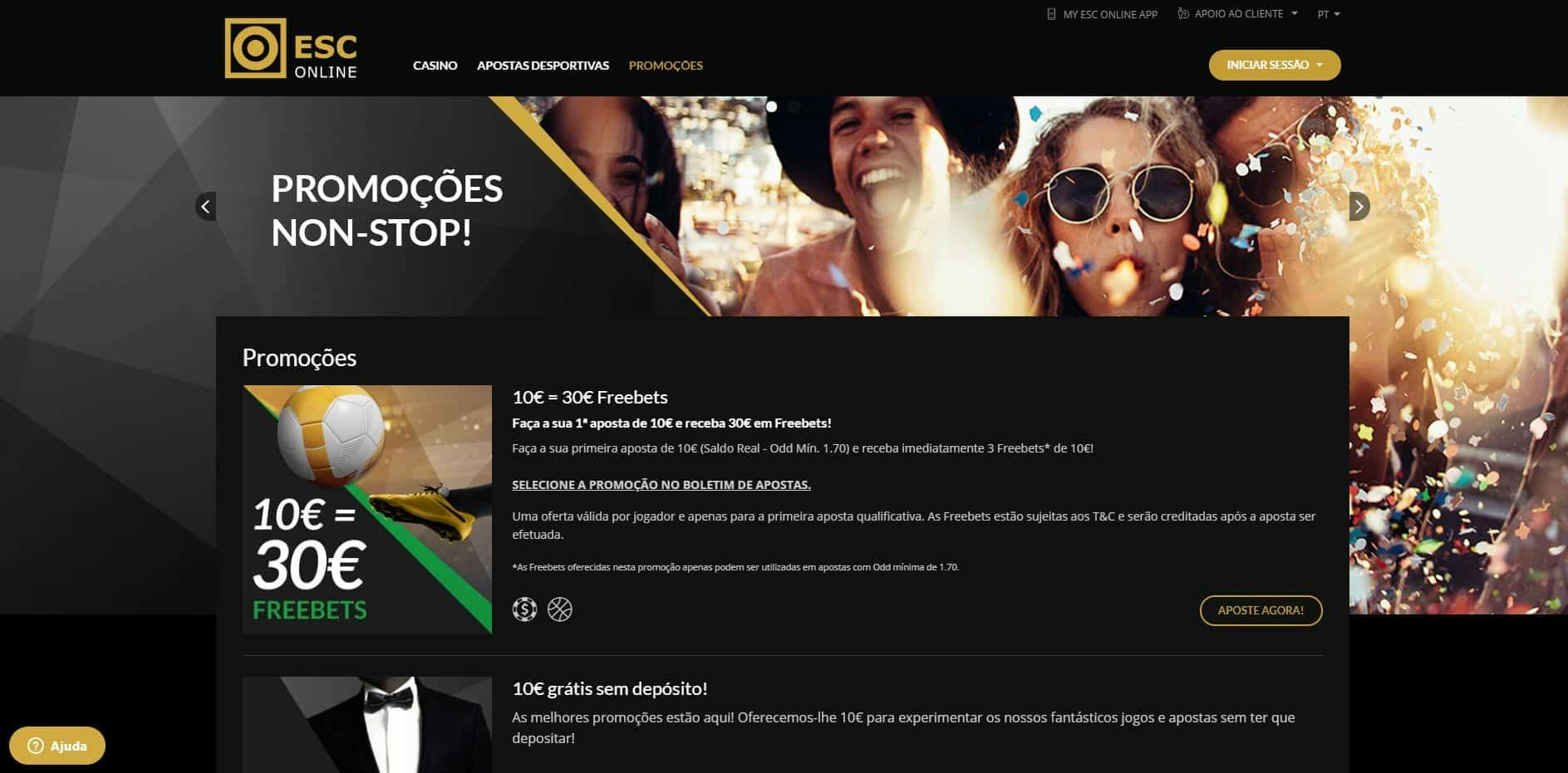 O ESC online oferece aos seus jogadores diversos bónus e promoções.