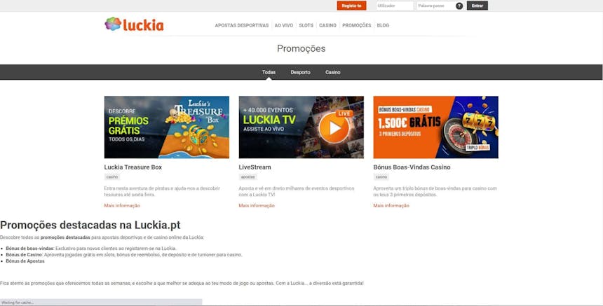 O Luckia oferece aos seus jogadores diversos bónus e promoções.